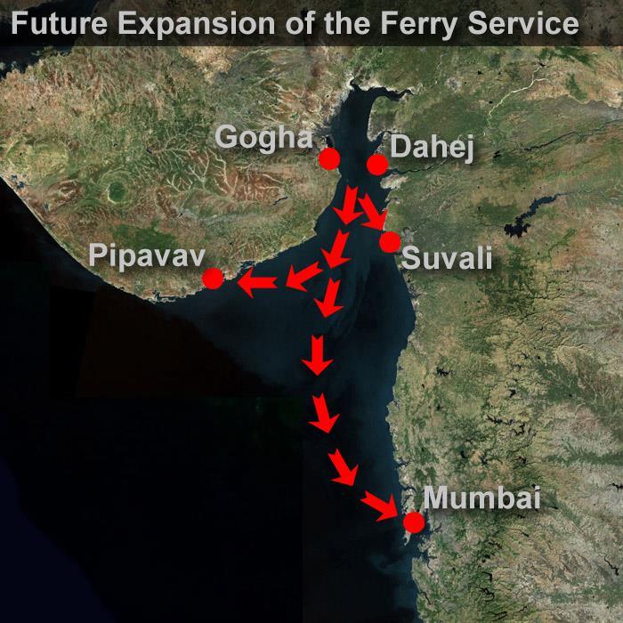 FUTURE EXPANSION While ferries will start by linking the two initial terminals, it is expected that there will be later additions to the service with destinations including