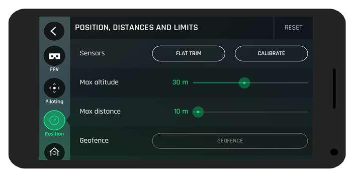 Loiter altitude Determine the hovering altitude of the Parrot Disco. NB: you cannot change the hovering altitude after take off (50 meters).