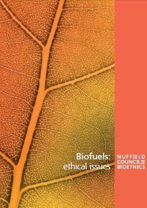 Biofuels: ethical issues Report published April 2011 Sets out an ethical framework to guide