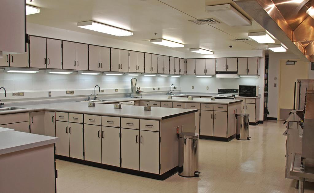 TEST KITCHEN AND SENSORY EVALUATION LABS The test kitchen and sensory evaluation labs are specially designed for testing new products and ingredients for functional and sensory