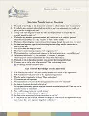 with an example of knowledge transfer questions and There is also a list of exit interview