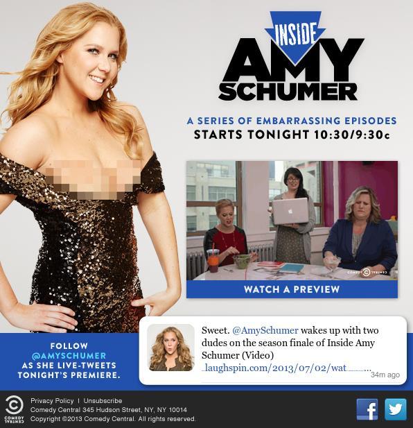 Amy Schumer's tweets pulled into email for her premiere