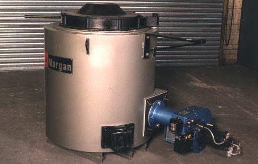Gas/ Oil Lift Out Furnace The lift out furnace can melt a wide range of metals and alloys up to iron temperatures, using AX or CX type crucibles inserted and taken out with tongs.