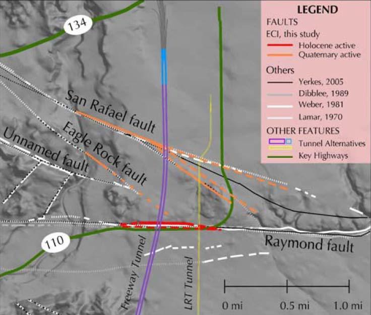 Designing for Fault Offset Fault Width Offset (Horizontal/Vertical) Freeway LRT Raymond 80 feet 1.