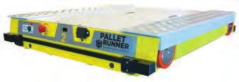 The self-powered Pallet Runner cart is easily moved between lanes as required with a standard lift truck.