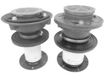 Product Spec Sheet CAST-IN-PLACE HYDROMOUNT DRAIN STAND KIT HM SERIES For use in Concrete floor assemblies with flat form decks Multi-story buildings Dust and fiber free environments such as