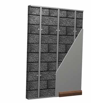wall lining system is a cost-effective, virtually independent metal frame drylining. It is a general purpose system that is suitable for all internal non-loadbearing applications. C B A 9 66 R w db 0.
