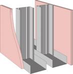 Steel FrameWall Systems. 2 Rows of Steel Studs at 600mm maximum centres with 20mm minimum gap.