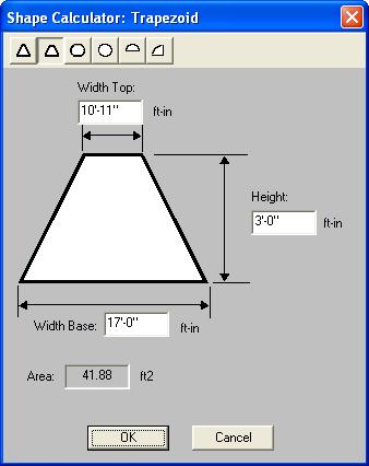 THE SHAPE CALCULATOR TOOL BUILD YOUR SHAPES Calculates areas for common shapes of walls, fancy windows: Click
