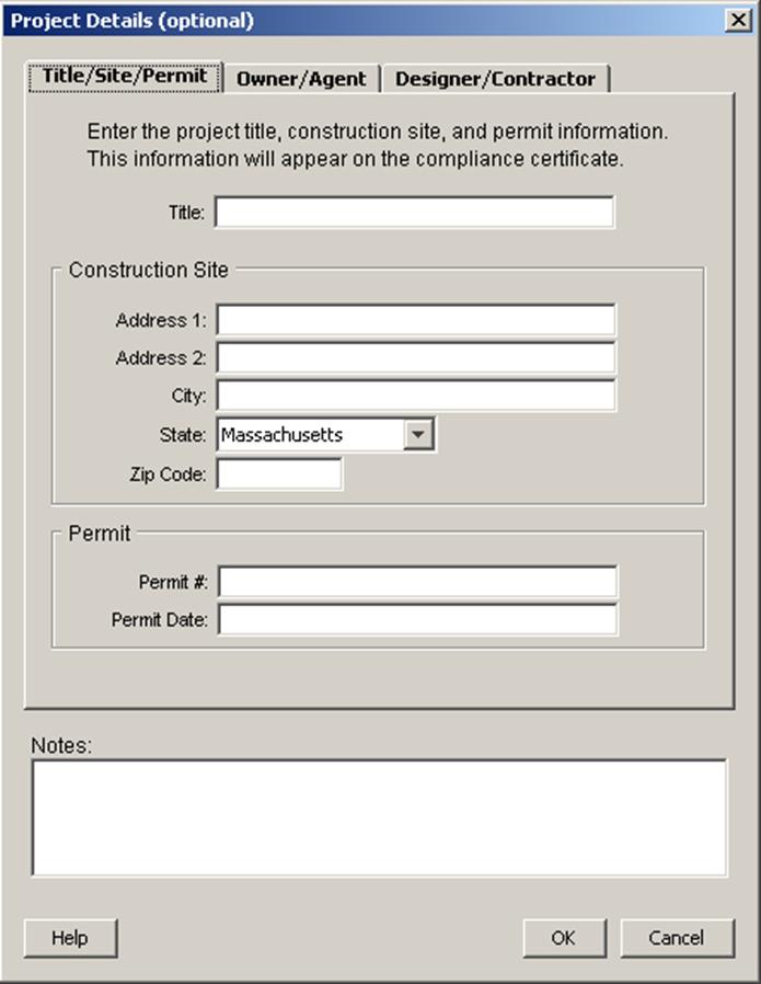 6. Get the Details User to fill out: Project title Address