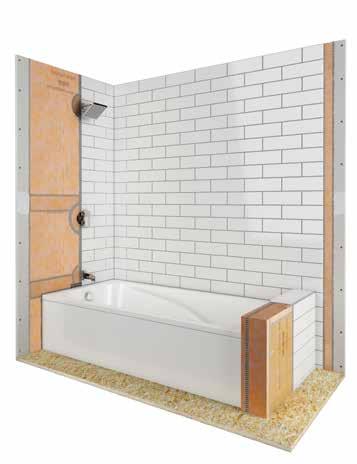 BATHTUB SURROUND Bathtub Surround Ceramic or stone tile Schluter -KERDI waterproofing membrane or Schluter -KERDI-BOARD waterproof building panel K-TS-8 7 4 7 a 9 b 5 5 7 7 8 7 0 7 6 8 0 6 5 5 b b