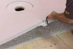 Limit the diameter of the hole to 5" (5 mm) maximum to ensure proper support for the tile assembly. Note: Fill in box-outs in concrete floors with dry-pack mortar or concrete.