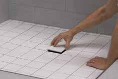 Apply Schluter SET TM, ALL-SET TM, FAST-SET TM, Embed KERDI or KERDI-DS in the bond When using KERDI-SHOWER-SC/-SR, repeat or unmodified thin-set mortar to the bonding coat and work the
