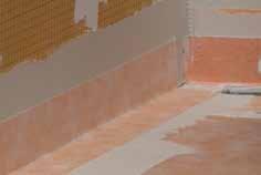 Apply Schluter SET TM, ALL-SET TM, FAST- Embed KERDI or KERDI-DS in the bond SET TM, or unmodified thin-set mortar coat and work the membrane onto the entire to the shower base with a /4" x /6" (6 mm
