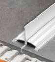 5 - mm) between the profile and tile. Cut the SHOWERPROFILE-WSL/-WSC insert to length and insert into the profile.