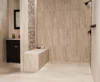 Curbless tiled showers rely on the slope of the floor to effectively contain water in the immediate shower area and direct water to the drain.