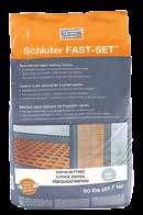 Schluter Thin-set Mortar Specifically formulated for use with Schluter membranes and boards, Schluter thin-set mortars are sag-resistant, smooth and creamy, and easy to handle and spread.