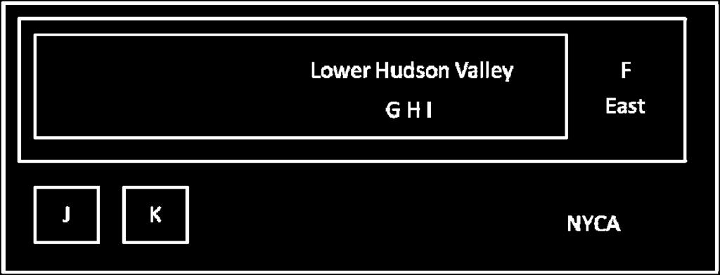 Hudson Valley zone consisting of Zones G, H, I, and J, and an East Zone consisting of Zones G, H, I, J, and F.