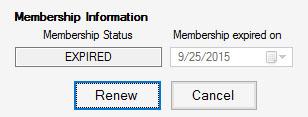 Once a membership is created, the expiration date will be displayed in the Membership Information section. You have the option to either extend the membership or cancel it.