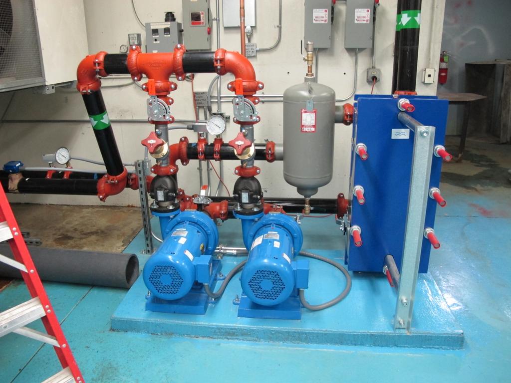 Actual Installation Air Handler HX Heat Pumps Warm Up Water