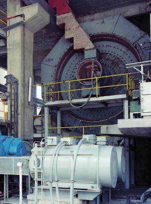 Floating roll and gearbox Diamond ore comminution Cement finish grinding Comminution in the POLYCOM is based on the following principle: When a brittle particle of material is subjected to pressure