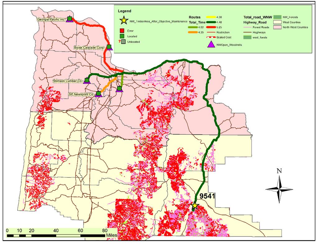 of the roads ended to each timber area in northwest region is closed or decommission.