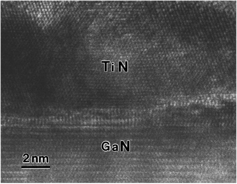 during the high temperature annealing[29]. Nitrogen out-diffuses from the GaN lattice to form TiN and residual nitrogen vacancies act as donors in GaN.