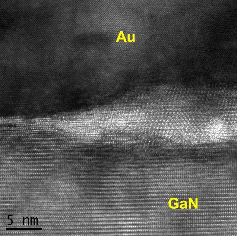 42 High-resolution TEM image of the interfacial area on