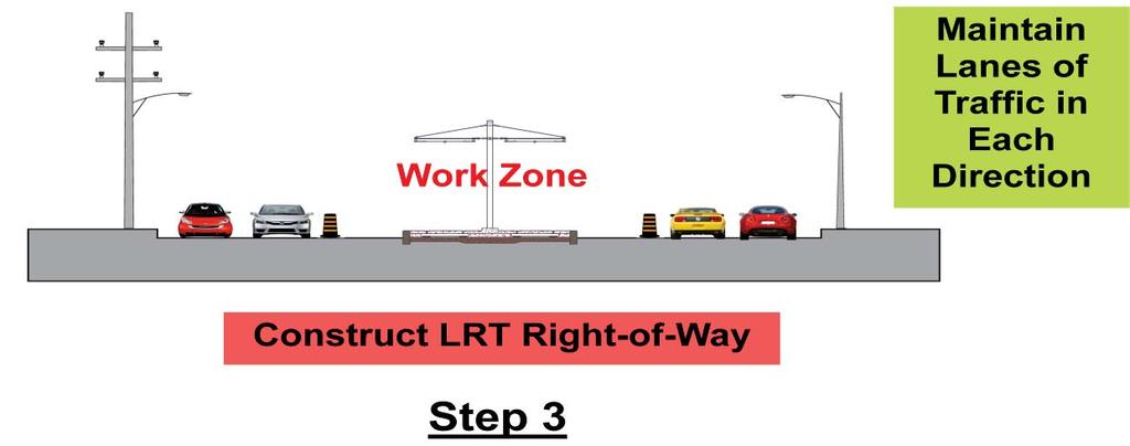A minimum of one lane in each direction will be provided at all times. Resurface the roadway after the roadway reconstruction.