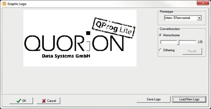 Operation 4.4.2 Setting Graphic Logo The receipt can be customized with a graphic. The graphic is placed above the text in the header. Requirement: The graphic is stored in bitmap or JPEG file format.