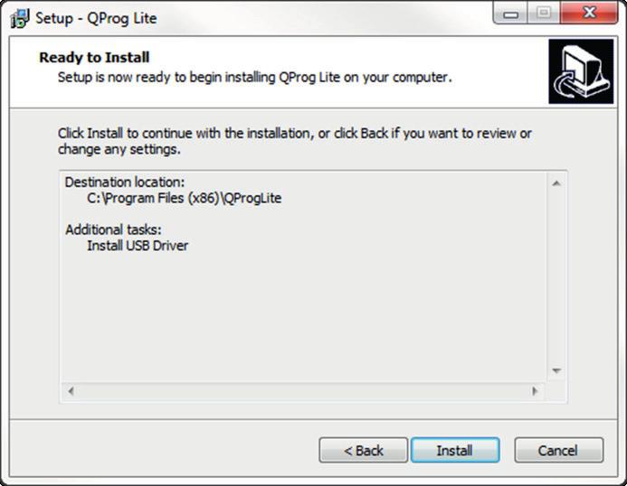Select or deselect in the window Select Additional Tasks the USB driver installation. 7. Click the button Next. HINT!