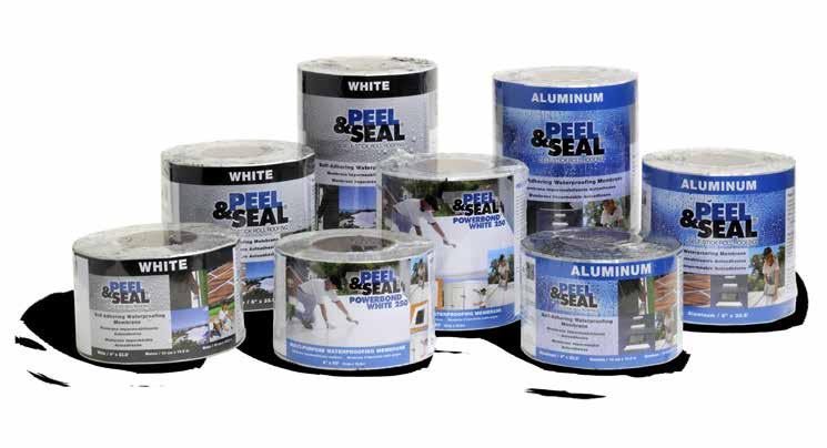 5 Aluminum White Almond Granite Gray 45 mils >55 10-Year Peel & Seal Shrink-Wrapped The original Peel & Seal product in a shrink-wrapped and labeled roll for individual sale.