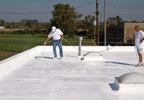 On smaller jobs one may use a paint roller. Use a cross hatch method of roller applying the coating in cross direction from that of the first coating application.