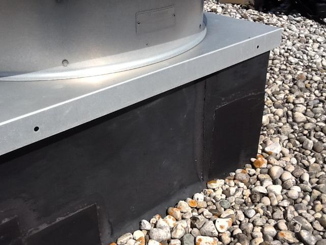 Photo 3 Single Ply Flashing Deterioration: A typical single ply EPDM rubber roof membrane is approximately 1 millimeter thick.