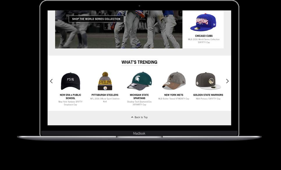 releases and trends, the site navigation allows
