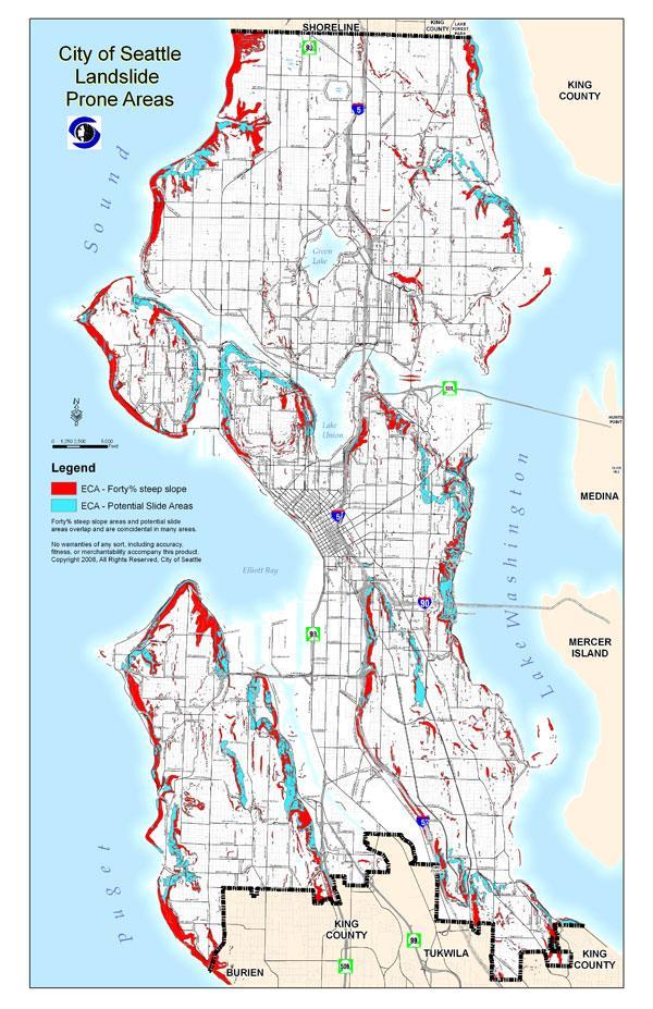 Definition of Landslide-Prone Areas in the Environmentally Critical Areas (ECA) Ordinance Known landslide areas Potential