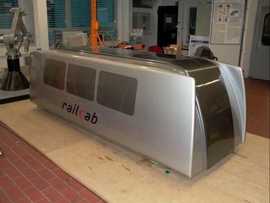 Railcab Introduction Test vehicle on scale 1:2.