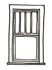 Door and Window Assembly and Function As seen in the diagram below, a door or window is assembled from many parts.