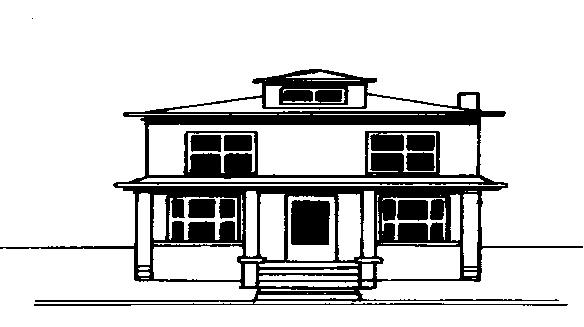 Illustrations of predominant neighborhood styles 602 West Maple Street THE FOUR SQUARE A two story box shaped house of symmetrical rectangles, giving the