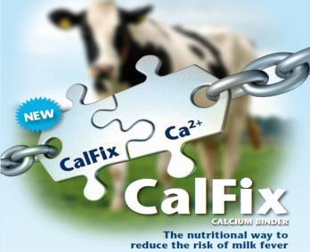 practice CalFix patented technology, trains calcium metabolism and reduces risk for milk fever