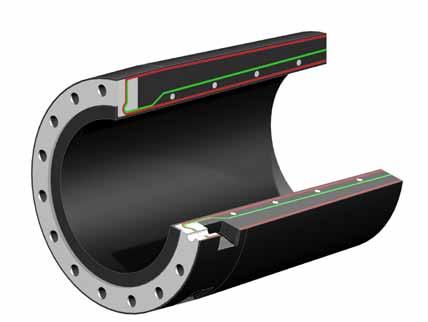 Steel ring reinforcement Integrated bending stiffener Reinforced flange