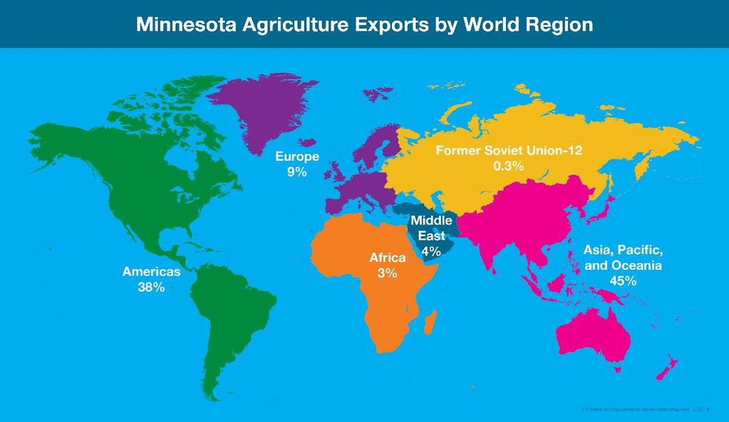 Minnesota Agricultural Exports Minnesota ranked No.