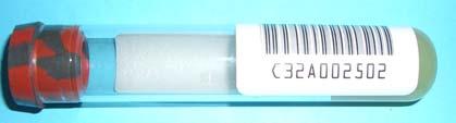 DO NOT place the barcode label at the bottom of the tube.