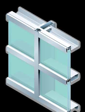 35 CRF Frame: Up to 77 CSA: 65 The Reliance -HTC curtain wall accommodates 1-3/4" or 2" triple glaze IG