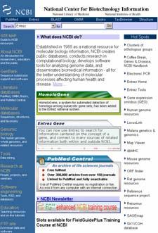 PubMed at NCBI to find literature information PubMed is the NCBI gateway
