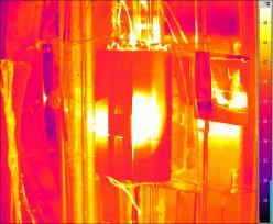 Infrared imaging system provides information on excessive temperature of component or power deposition profile on the PFCs.
