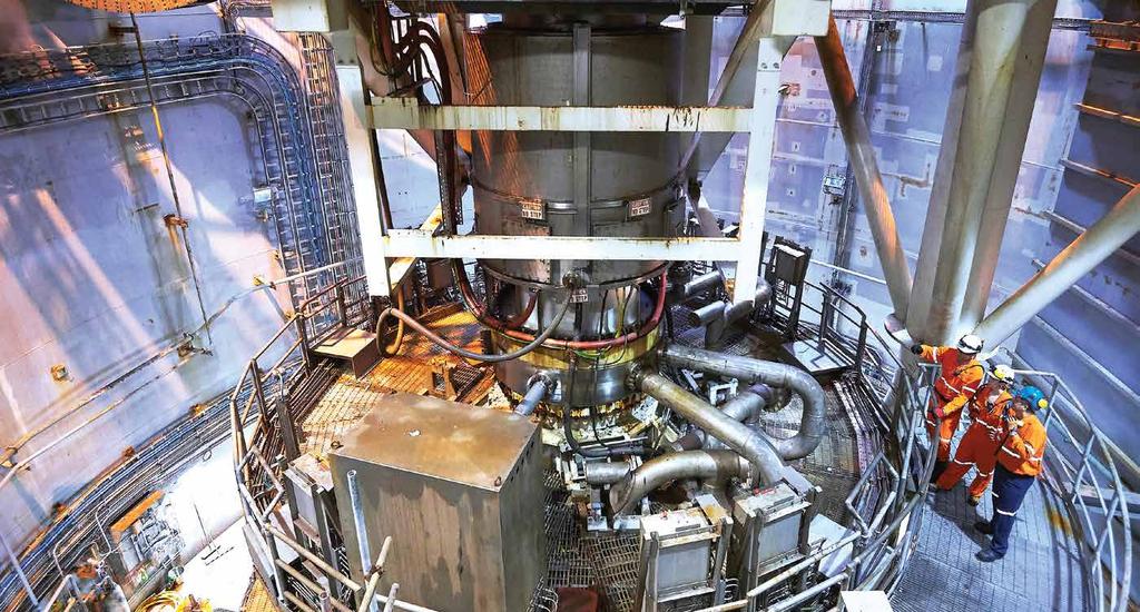 PROJECTS AND DEVELOPMENTS Inside the Ngujima-Yin FPSO turret.