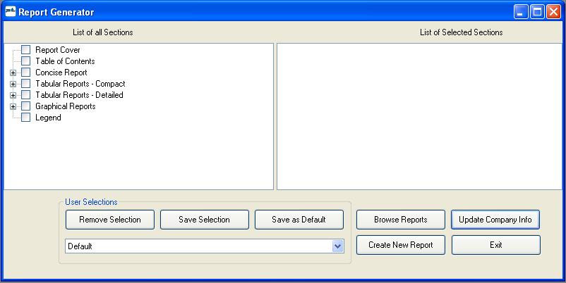 1.3 CREATE REPORTS PT2010 has a new Report Generator. To setup the report, select the Report Setup item on the Options menu or click the Report Setup button Report Generator screen shown in Figure 1.