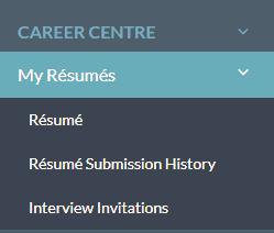 Resume Submission History 1. Login and navigate to 2.