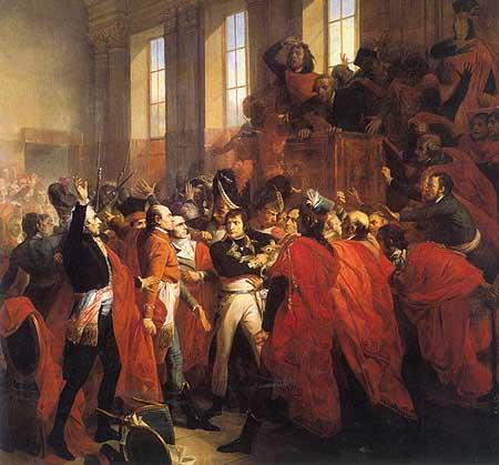 The Rise to Power Napoleon organizes Coup de tat over The Directory Sieyes "Confidence from below Authority from Above" BOUCHOT François (1800 1842) General Bonaparte at the Conseil des Cinq Cents at
